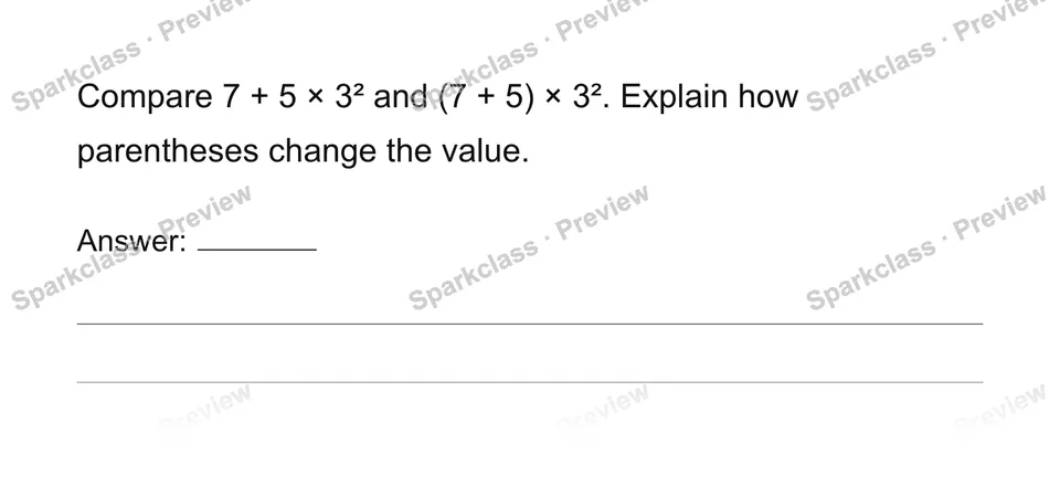 Use conventional order of operations — page 1
