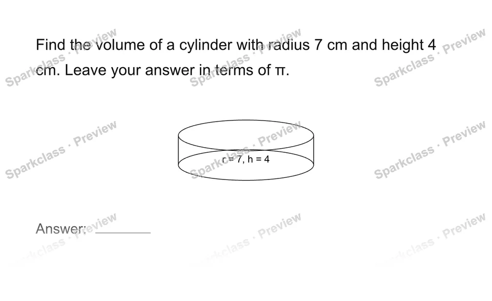 Find a cylinder volume — page 1