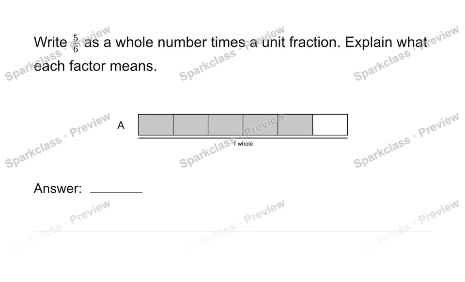 Express a fraction as unit-fraction multiples — page 1