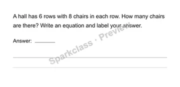 Equal rows — Grade 4 problem preview