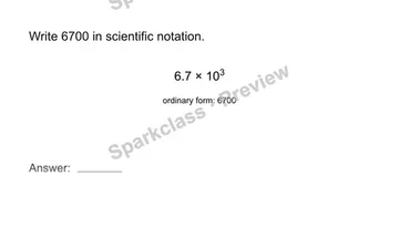 Read scientific notation — Grade 8 problem preview