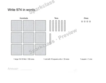 Read a three-digit number — Grade 2 problem preview