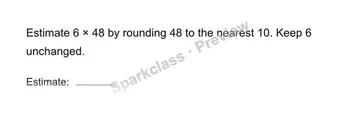 Estimate a product — Grade 4 problem preview