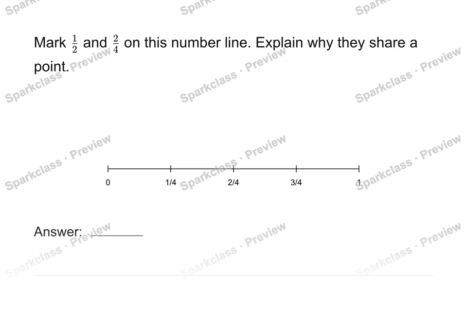 Locate equivalent fractions — page 1