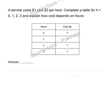 Identify dependent and independent variables — Grade 6 problem preview