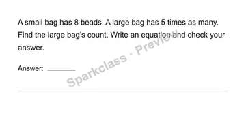 Solve and check — Grade 4 problem preview