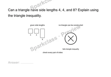 Test triangle existence — Grade 7 problem preview