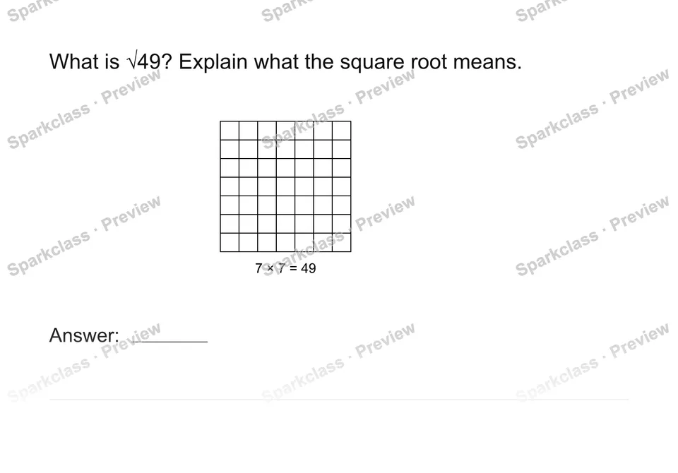 Interpret square roots — page 1