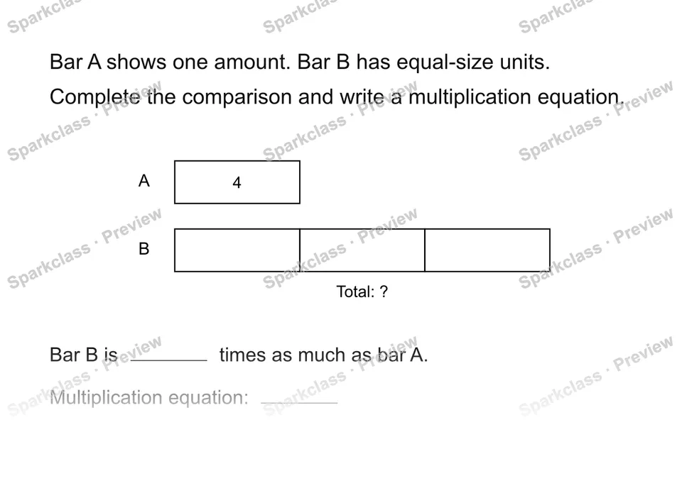 Describe a multiplicative comparison — page 1