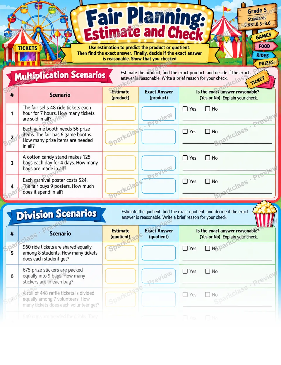 Estimate and Check Operations — page 1