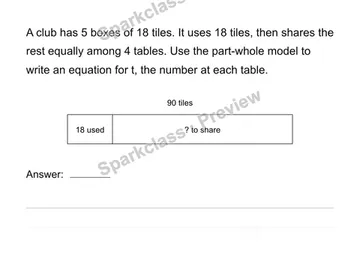 Model a multistep plan — Grade 4 problem preview