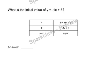 Interpret an initial value — Grade 8 problem preview