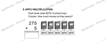 8.Apply multiplication. — Grade 5 problem preview