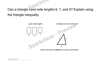 Test triangle existence — Grade 7 problem preview