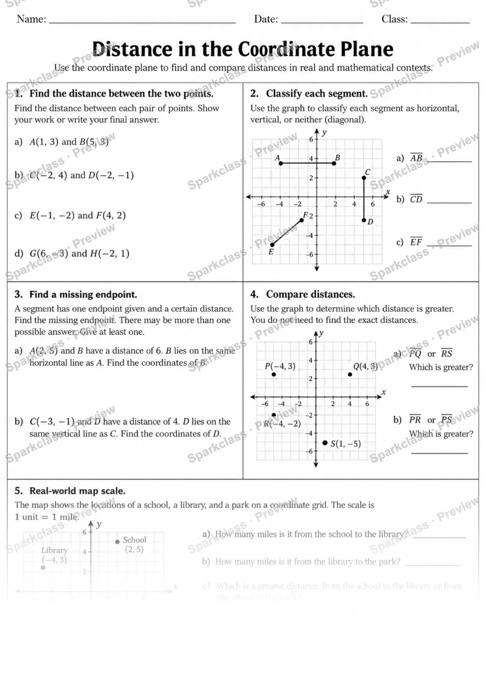 8.G.B.8 · 8 Distance Coordinate Map Missing Endpoints Final — page 1