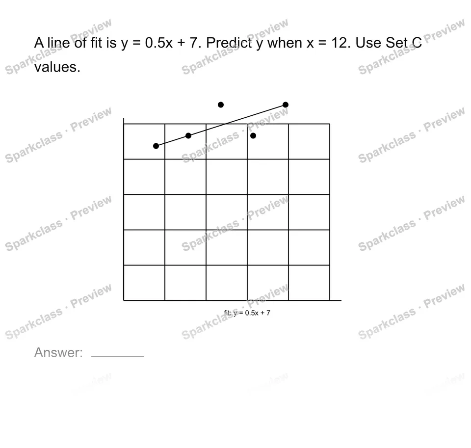 Use a line of fit to predict — page 1