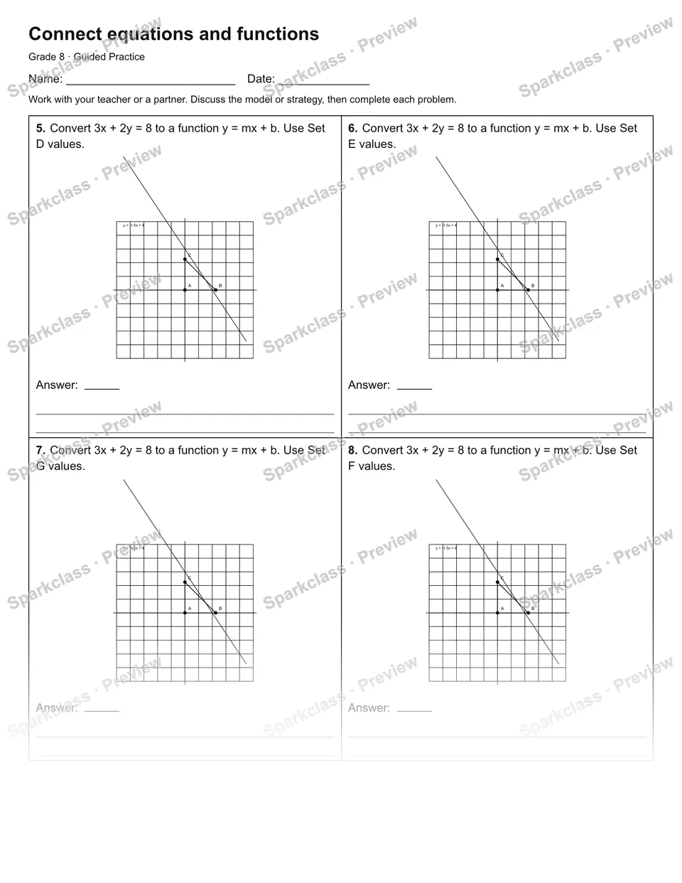 Connect equations and functions — Guided Practice — page 2