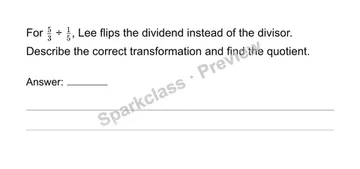Compute and explain fraction division — Grade 6 problem preview