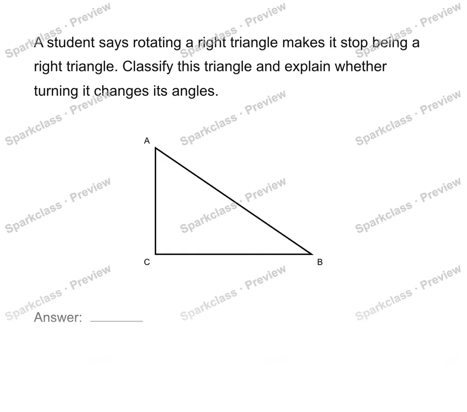 Classify triangles by angles — page 1