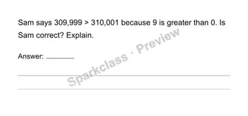 Check a comparison — Grade 4 problem preview