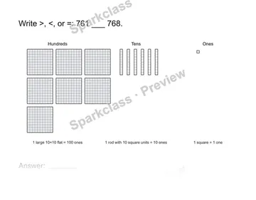 Compare numbers — Grade 2 problem preview