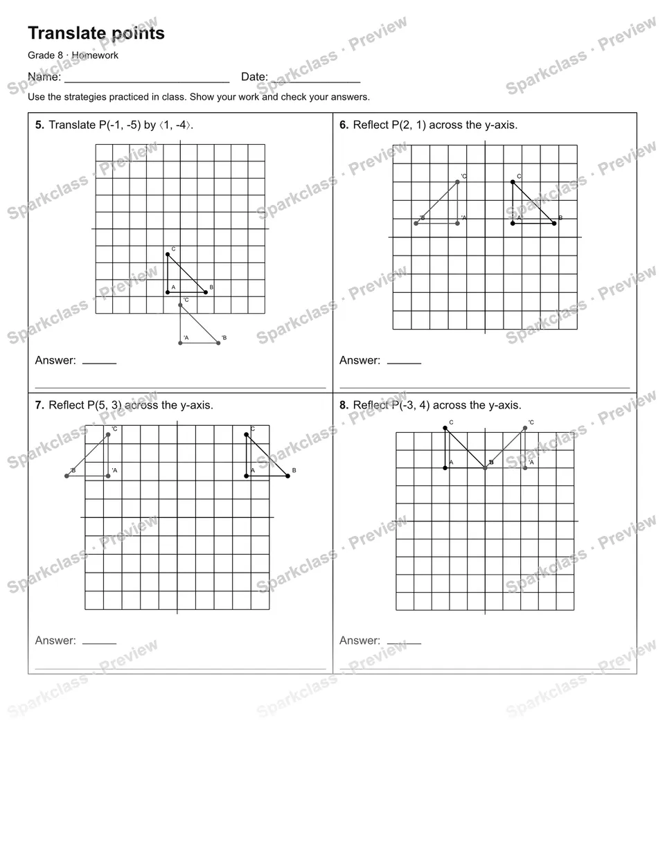 Translate points — Homework — page 2