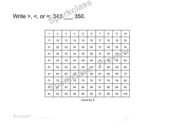 Compare numbers — Grade 2 problem preview