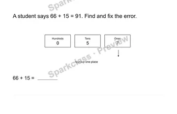 Analyze an error — Grade 2 problem preview