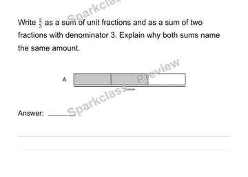 Decompose a fraction in two ways — Grade 4 problem preview