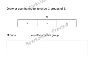 Model equal groups — Grade 3 problem preview