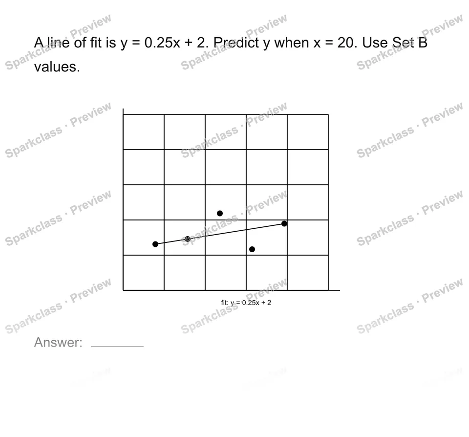 Use a line of fit to predict — page 1