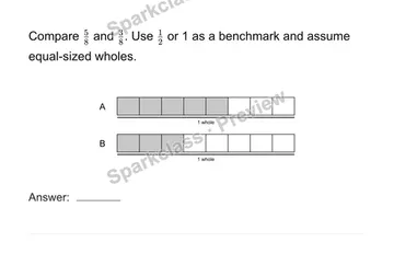 Compare using benchmarks — Grade 4 problem preview