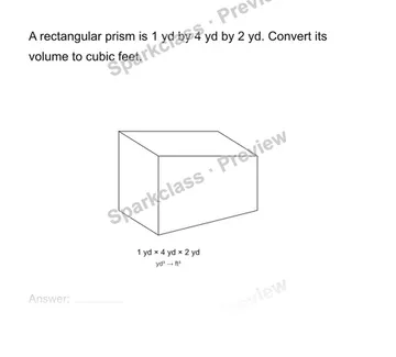 Convert units in a composite volume — Grade 8 problem preview