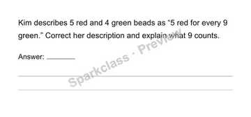 Describe and interpret ratios — Grade 6 problem preview