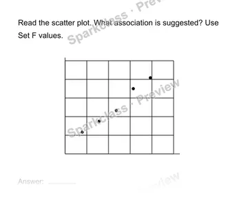 Read a scatter plot — Grade 8 problem preview