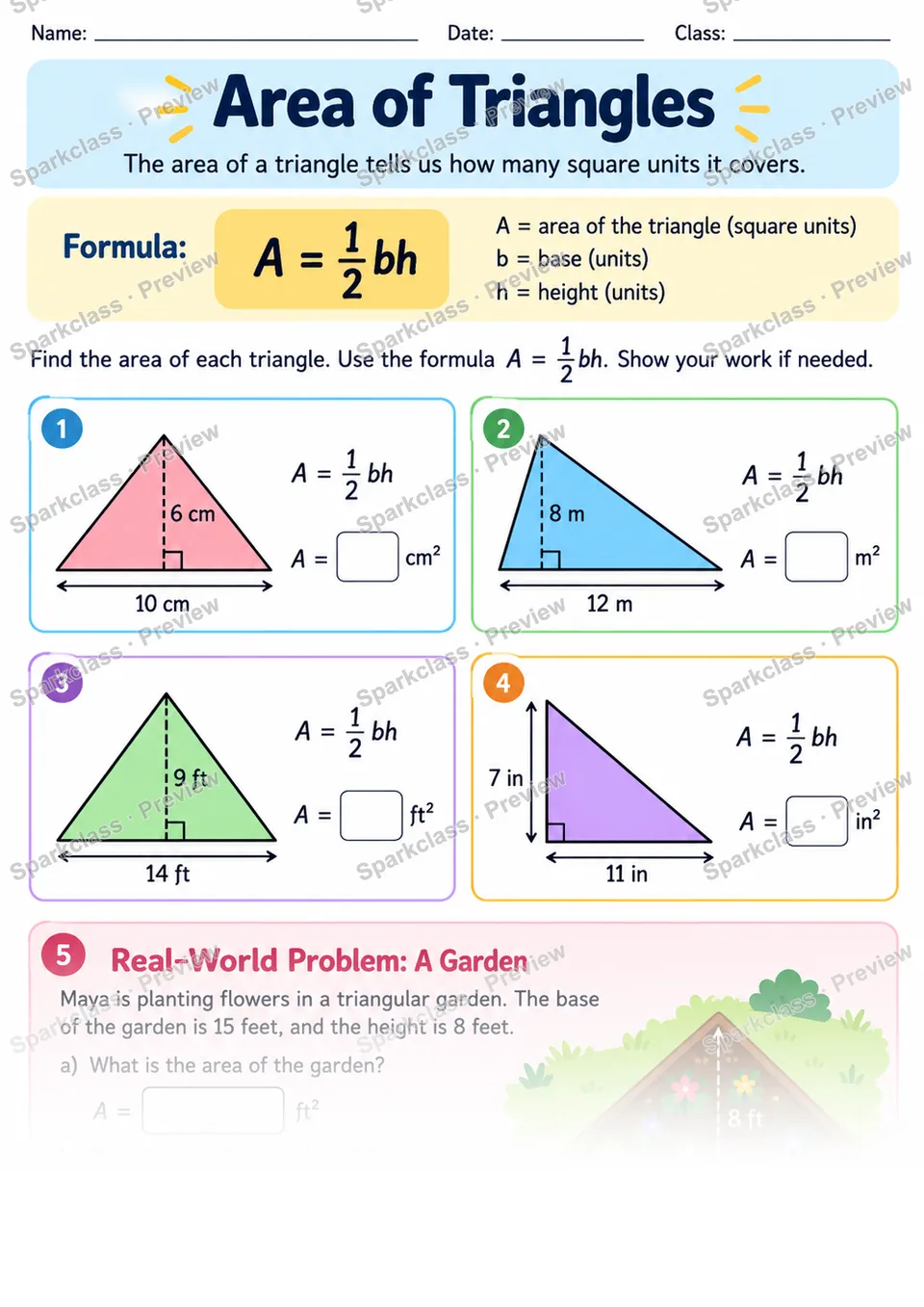 Area Triangles — page 1