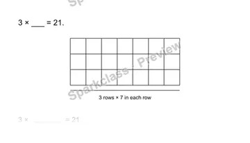 Find the unknown factor — Grade 3 problem preview