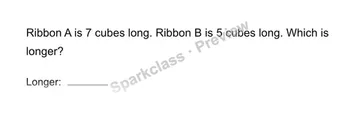Compare lengths — Grade 1 problem preview
