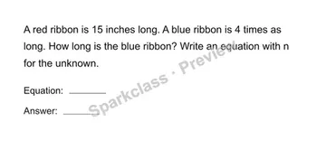 Solve a comparison — Grade 4 problem preview