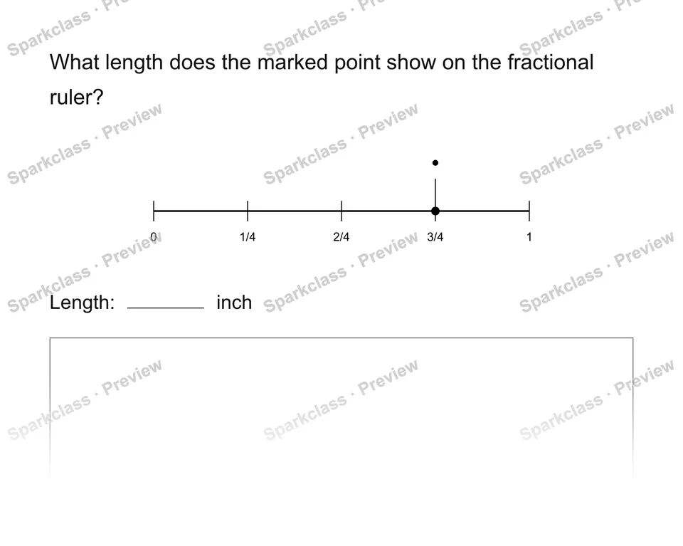 Read a fractional ruler — page 1