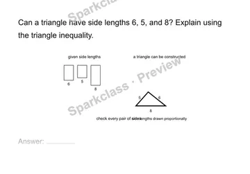 Test triangle existence — Grade 7 problem preview