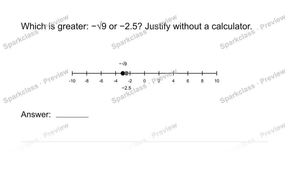 Compare real numbers — page 1