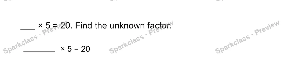 Find an unknown factor — page 1