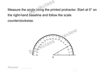 Measure and draw angles — Grade 4 problem preview