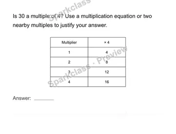 Recognize multiples — Grade 4 problem preview
