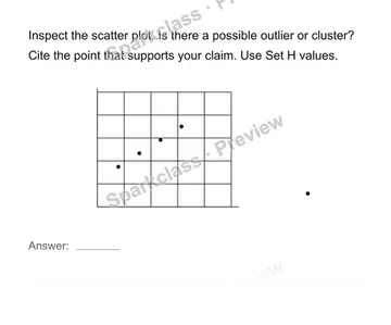 Identify clusters and outliers — Grade 8 problem preview