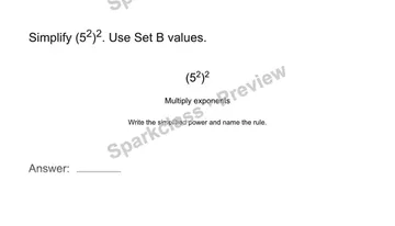 Use a power of a power — Grade 8 problem preview