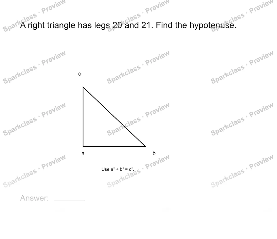 Find a hypotenuse — page 1
