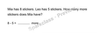 Compare two groups — Grade 1 problem preview