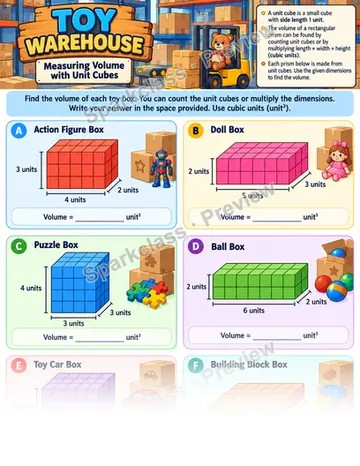 Count Unit Cubes — Grade 5 worksheet preview